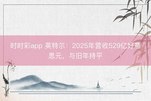 时时彩app 英特尔：2025年营收529亿好意思元，与旧年持平