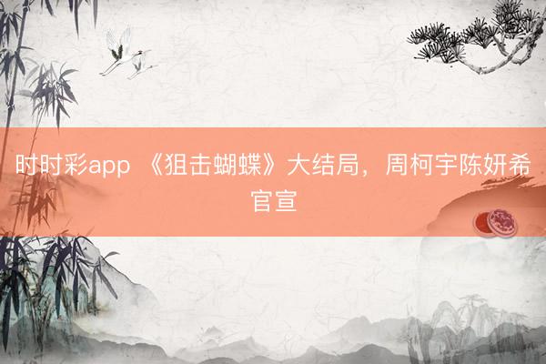 时时彩app 《狙击蝴蝶》大结局，周柯宇陈妍希官宣