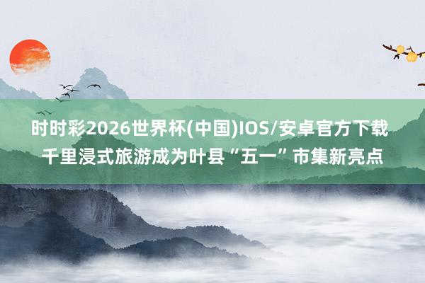 时时彩2026世界杯(中国)IOS/安卓官方下载 千里浸式旅游成为叶县“五一”市集新亮点