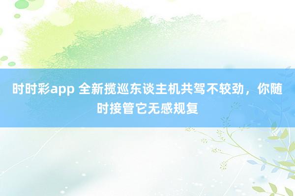 时时彩app 全新揽巡东谈主机共驾不较劲，你随时接管它无感规复