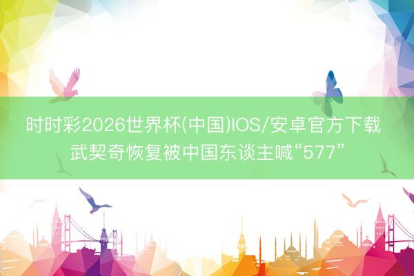 时时彩2026世界杯(中国)IOS/安卓官方下载 武契奇恢复被中国东谈主喊“577”